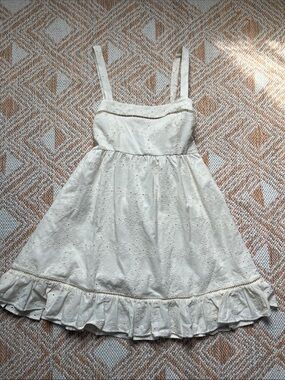 Altar'd State Cream Eyelet Ruffle Sundress